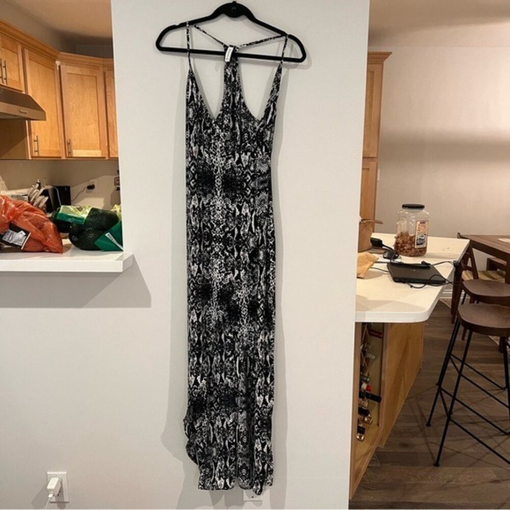 Bec & Bridge Black White Swim Cover Up Maxi Slip Dress Size 4
